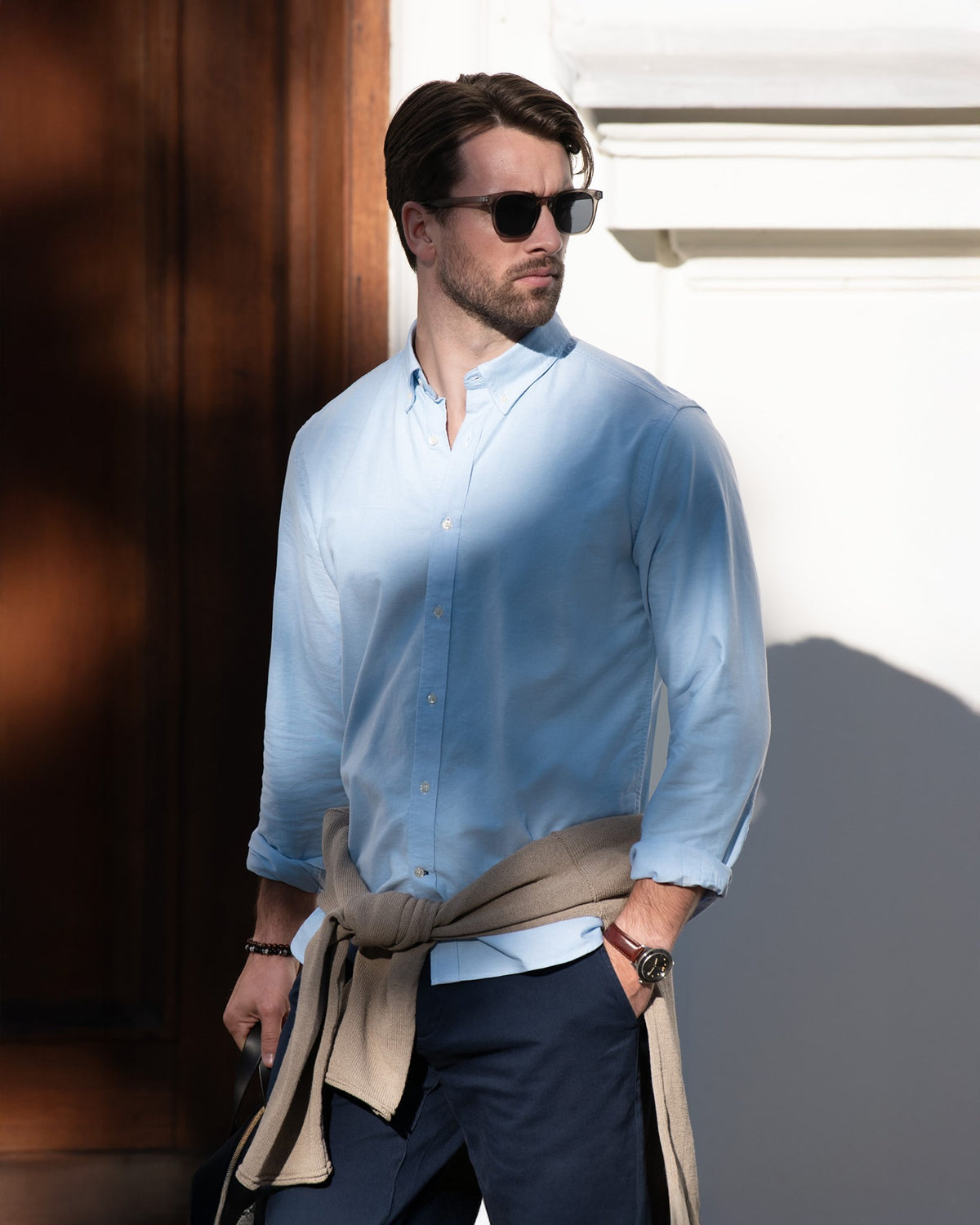 Rochester Men Modern Fit Light Blue SS25 Modelimage (1)