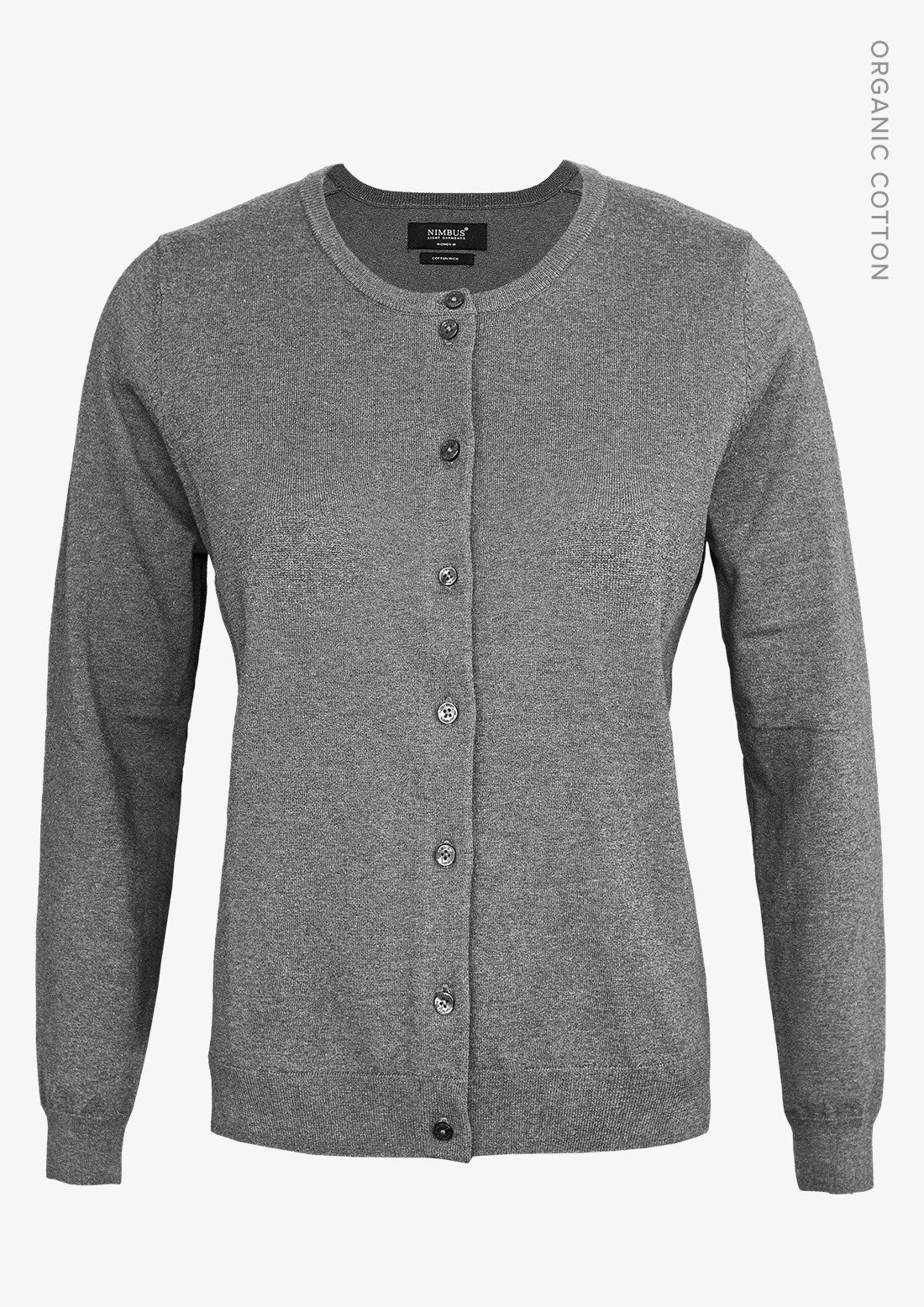 AW25 NEWS 0002 Brighton Cardigan Women Grey Melange Front