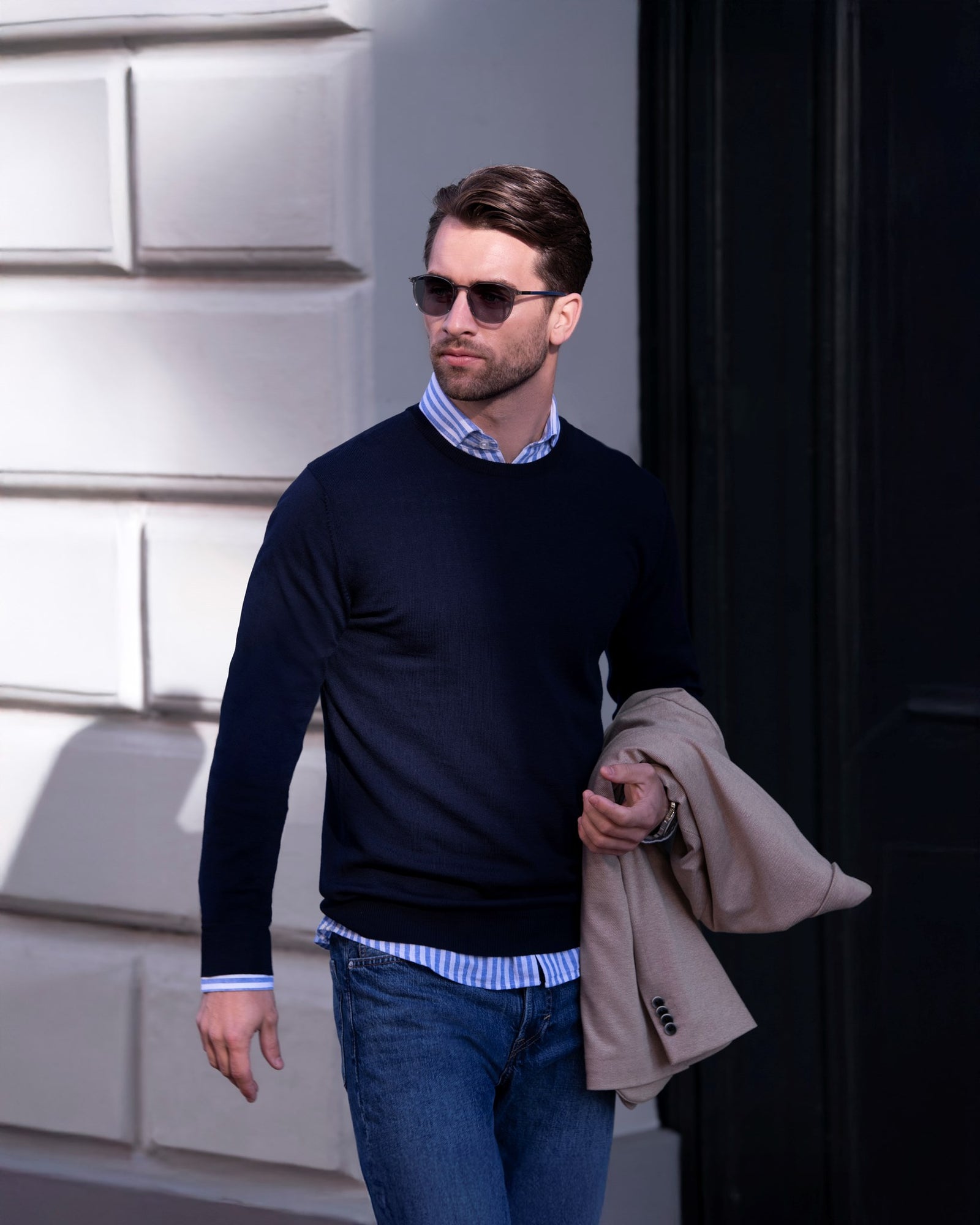 Beaufort Men Grey Melange Back