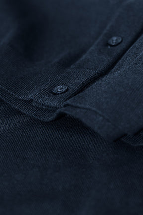 Brighton Cardigan Women Navy Closeup 2