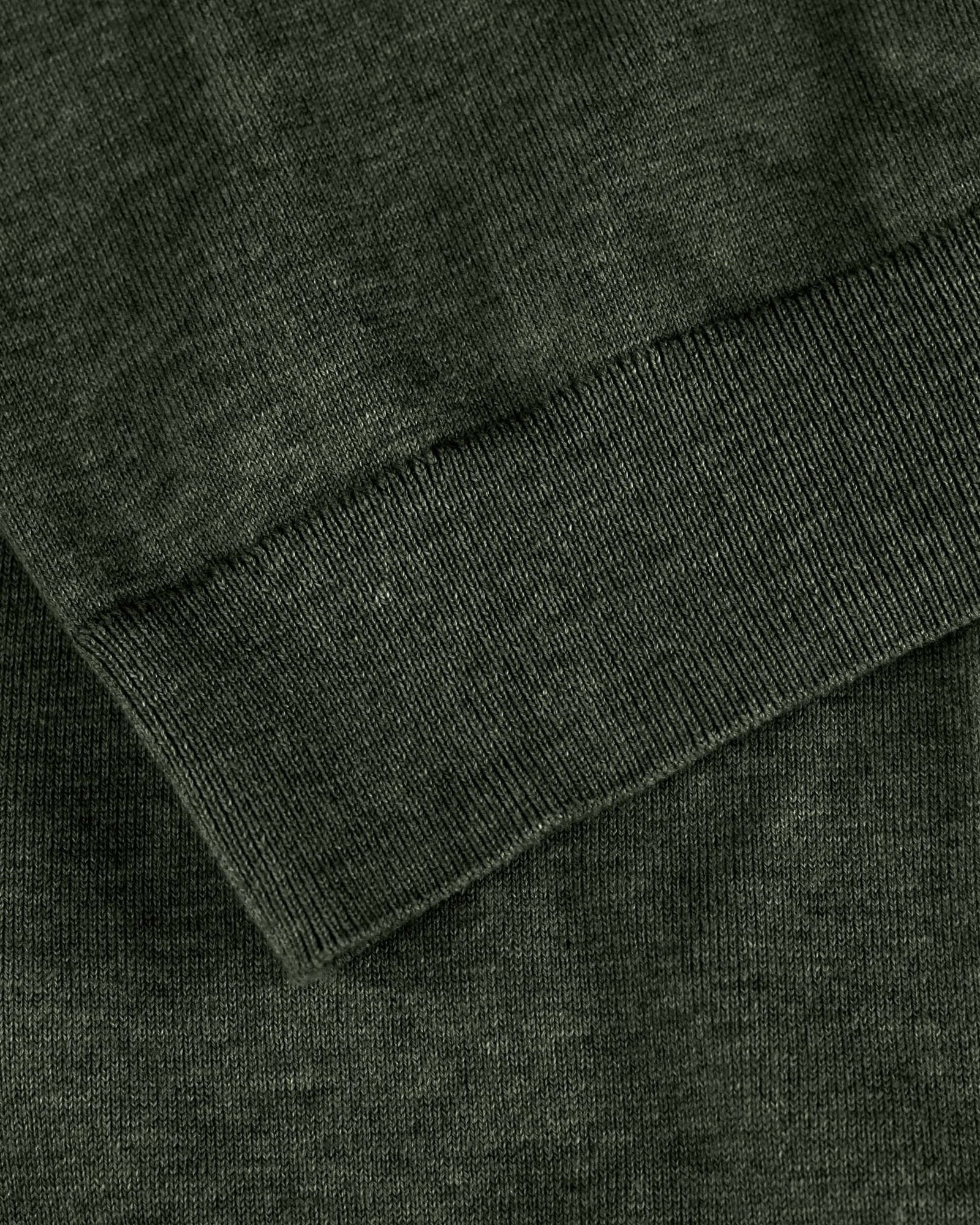 Brighton Long Sleeve Polo Men Olive Melange Back
