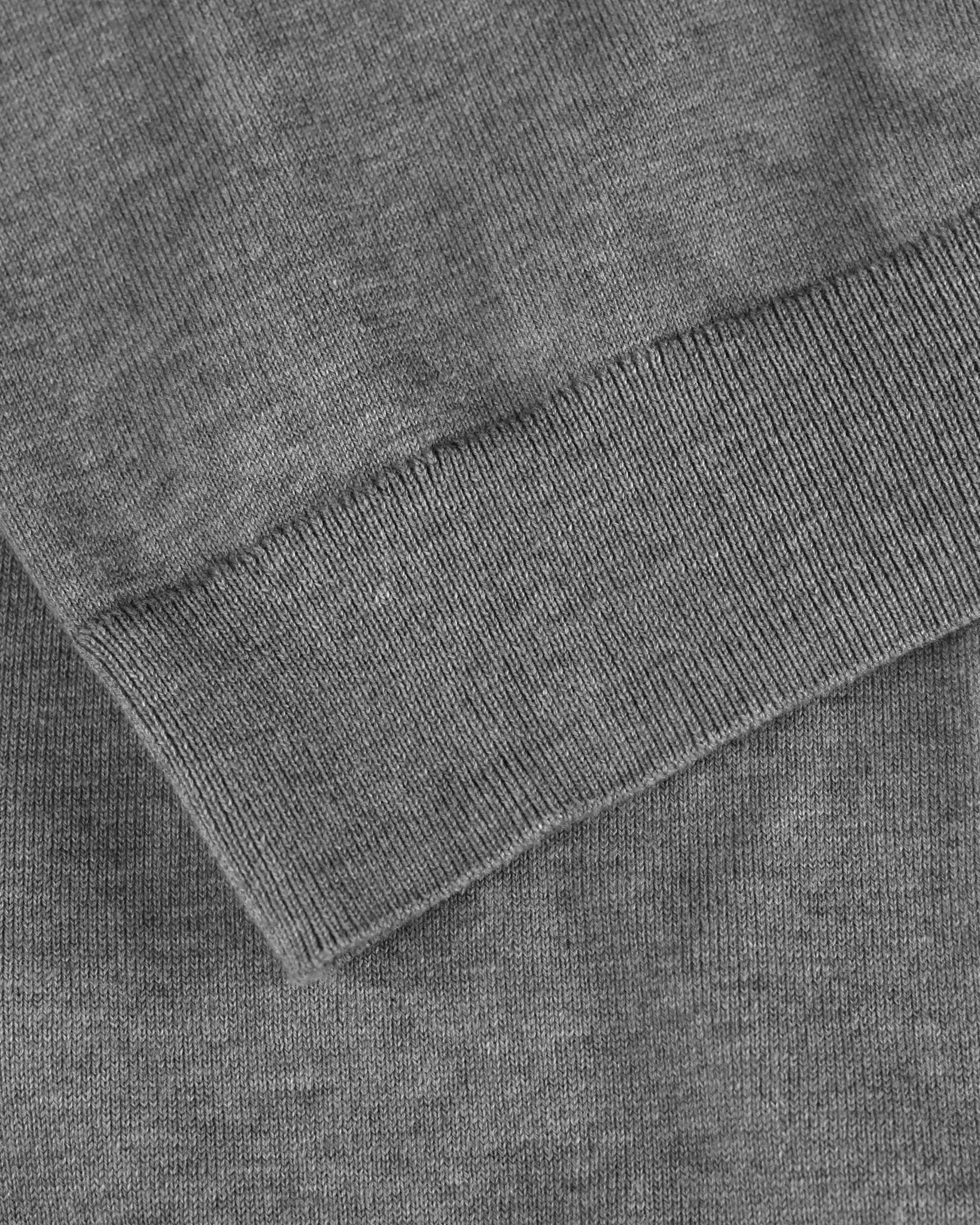 Brighton Long Sleeve Polo Women Grey Melange Closeup 3