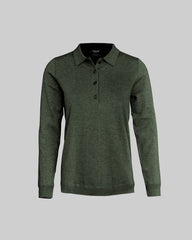 Brighton Long Sleeve Polo Women - Olive Melange
