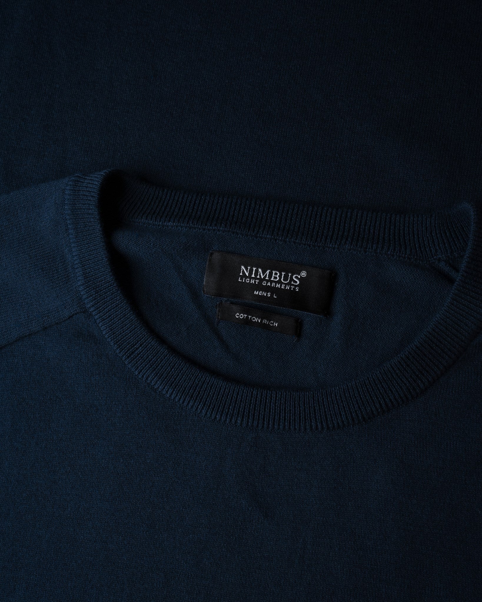 Brighton O Neck Men Navy Closeup 1