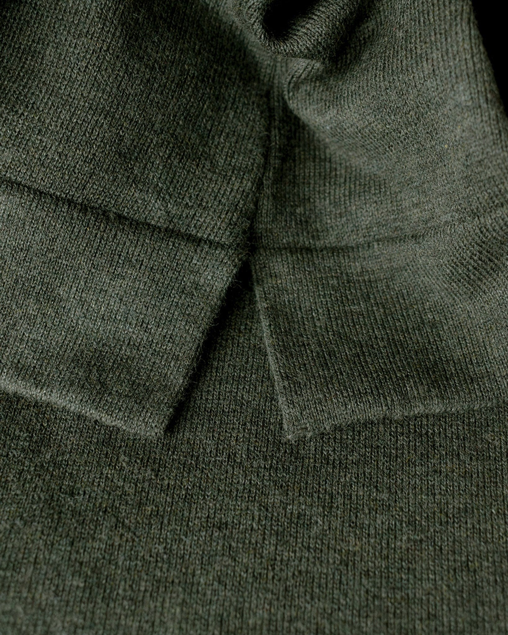 Brighton O Neck Women Olive Melange Closeup 2