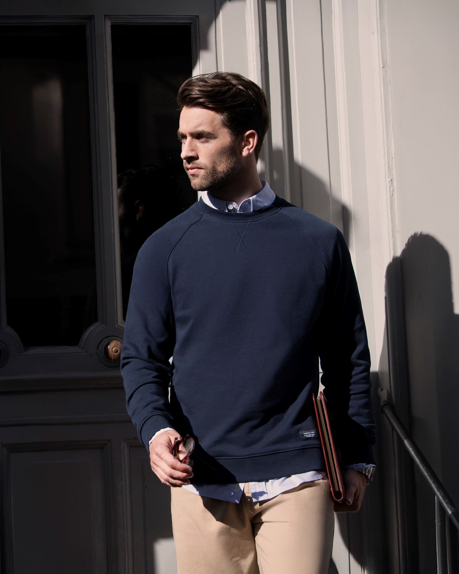 Georgetown Men Grey Melange Back