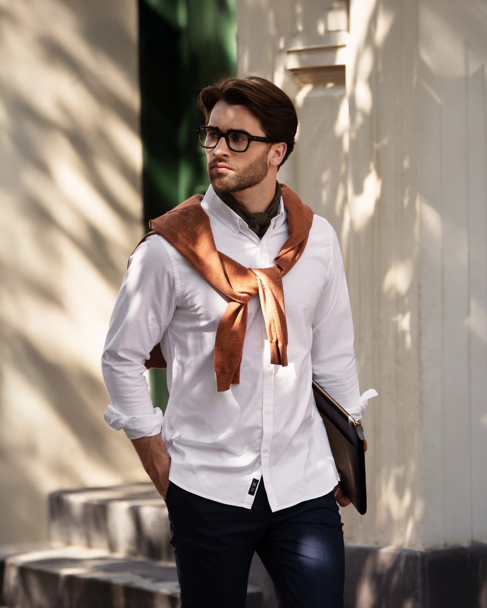 Rochester Slim Fit Men White Back
