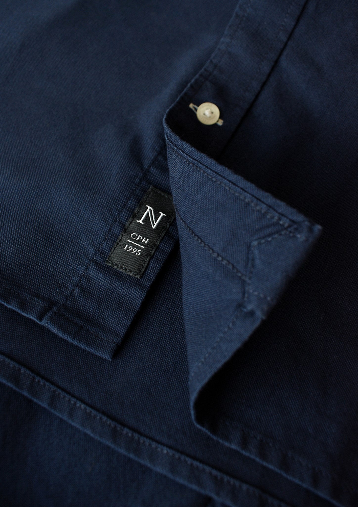 ◇RONRON◇ SUEDE BLOCK PADDING NAVY Blauer - 8472 - Short Sleeve Wool ArmorSkin Base Shirt